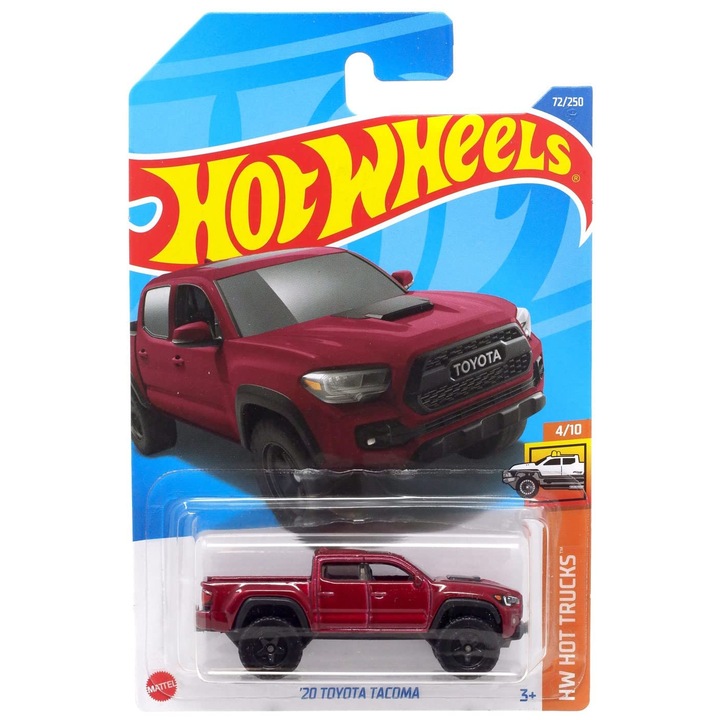 Masinuta Metalica Hot Wheels, 2020 Toyota Tacoma, Visiniu, 1:64