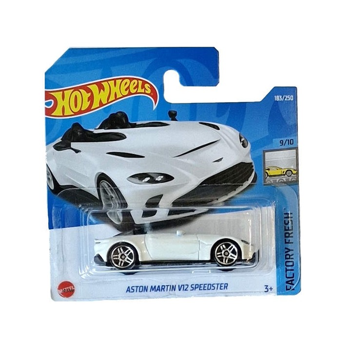 Masinuta Metalica Hot Wheels, Aston Martin V12 Speedster, Alb, 1:64