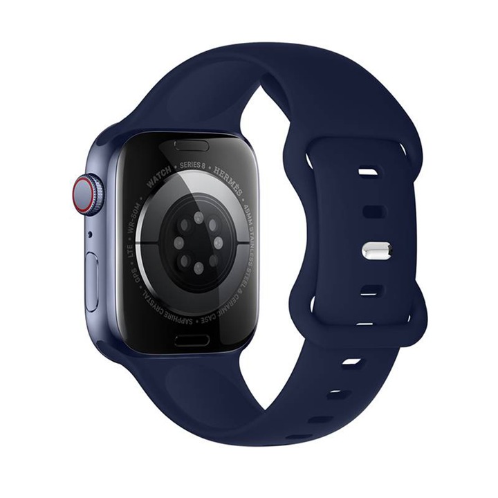 Гривна, съвместима със Smartwatch Apple iWatch Series 8 42 mm, 44 mm, 45 mm, 49 mm, Silicone alfalfa, Navi