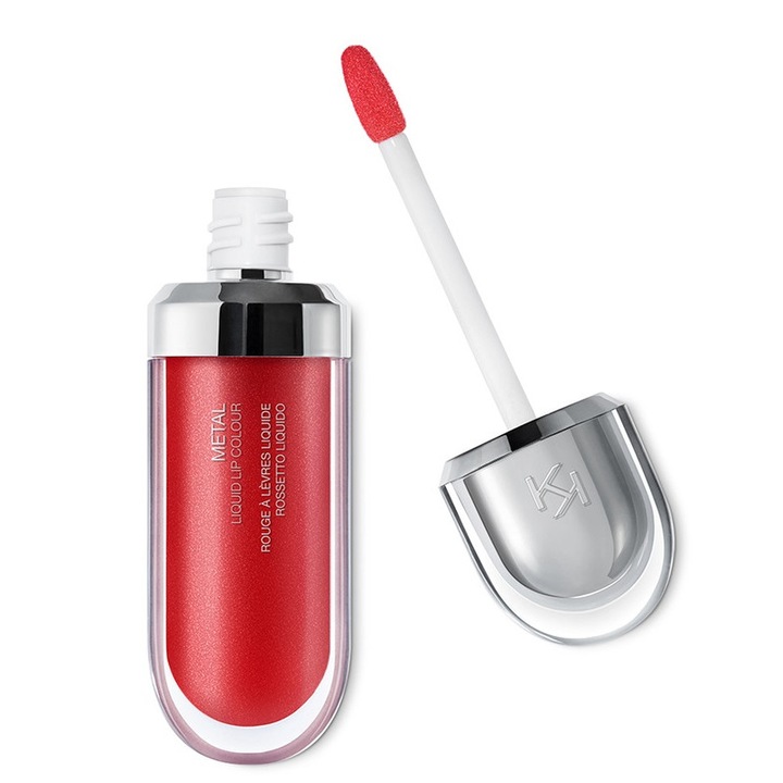 Ruj rezistent la transfer Kiko Milano Metal Liquid, Classic Red