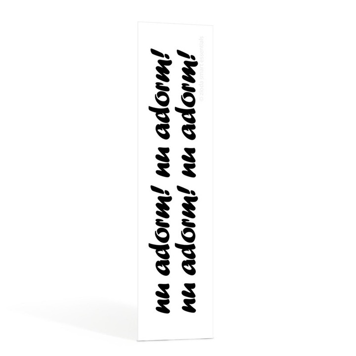 Semn de carte, zioda smart essentials®, bookmark pagini, accesoriu pentru lectura, caiete, manuale si carti, carton, 4x18 cm, Nu adorm