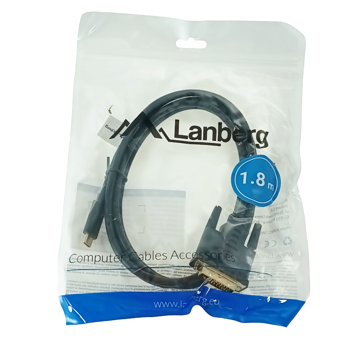 Lanberg HDMI to DVI-D Dual Link Cable (1.8 Meter) 