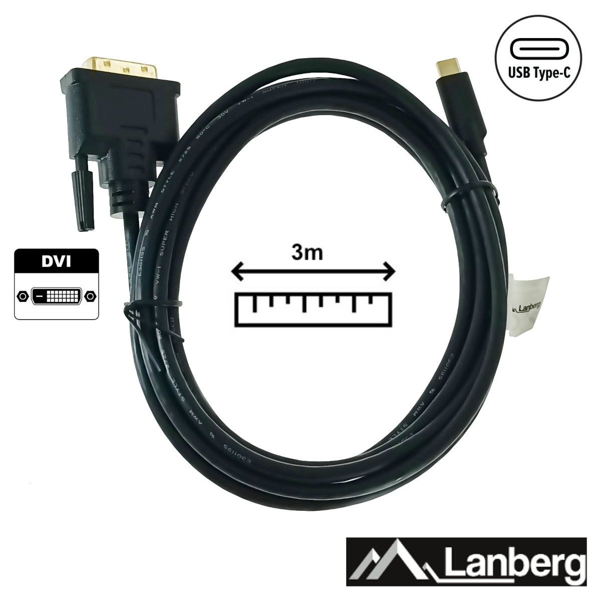 Videok Bel Usb C Dvi D Rintkez S M Dupla Duga Dual Link