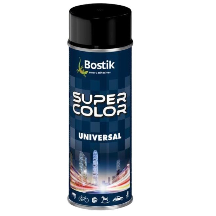Спрей Lac Universal, Bostik, 400 мл, 9005, черен мат