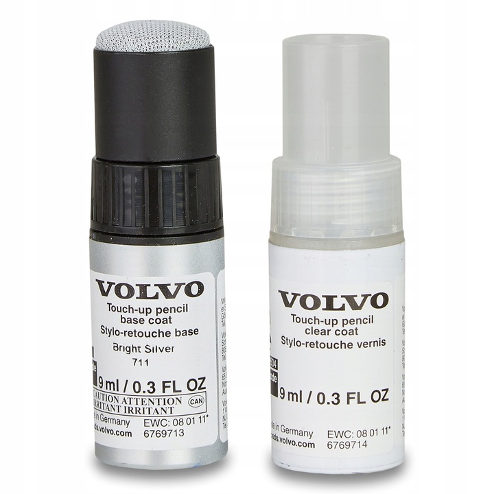 Autójavító festékkészlet/fedőlakk Bright Silver, Volvo, Fehér, 18 ml