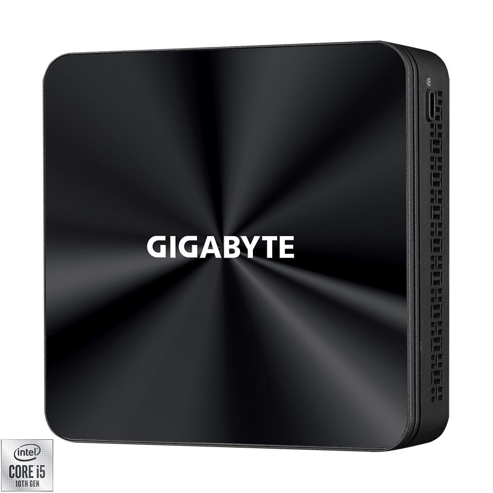 Mini PC GIGABYTE BRIX, Procesor Intel® Core™ i5-10210U 1.6GHz Comet Lake, no RAM, no Storage, UHD Graphics, Wi-Fi, HDMI, NO OS