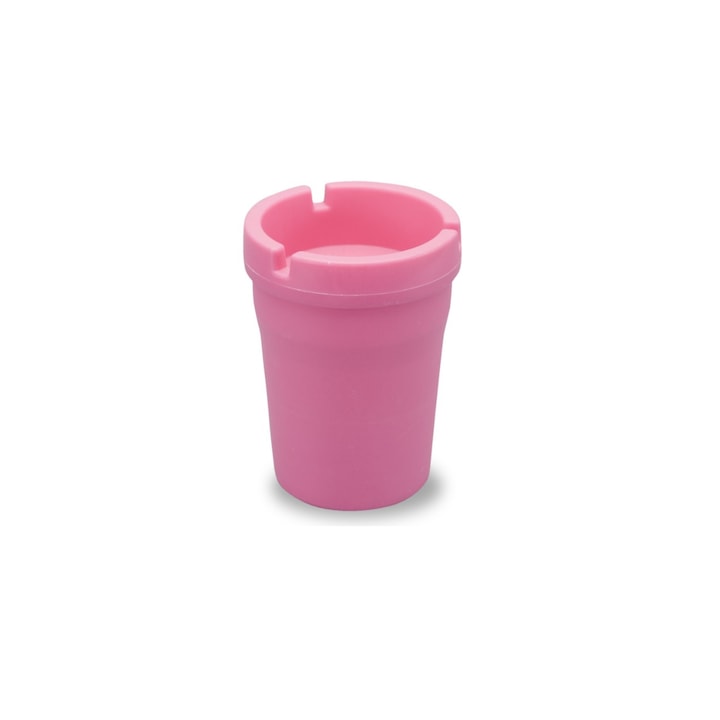 Excellent Houseware hordozható hamutartó, polipropilén, 8,5x10,5 cm, rózsaszín