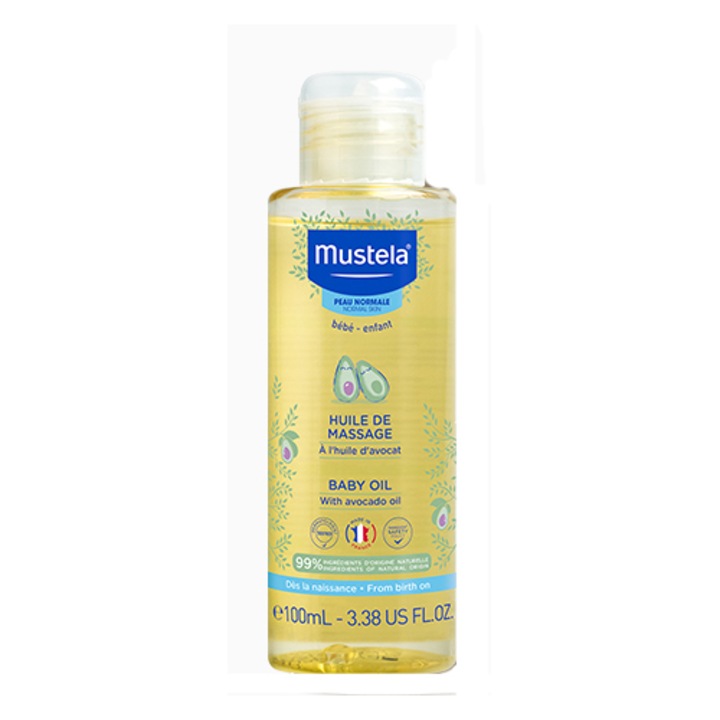 Масажно масло Mustela, 100 мл