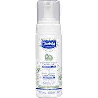 Sampon spuma pentru nou-nascuti impotriva scuamelor de lapte Mustela, 150ml