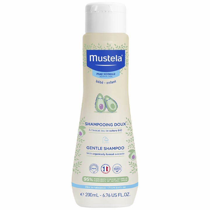 Sampon delicat pentru bebelusi Mustela, 200 ml