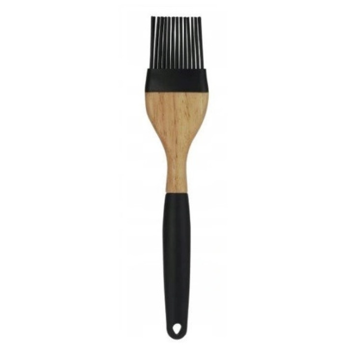 Pensula pentru ungere, Galicja, Silicon/Plastic/Lemn, 24cm, Negru/Maro