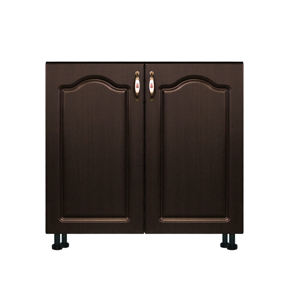 Masca pentru chiuveta cu 2 usi Zebra, Wenge/MDF Wenge, fara blat, 80 x 82 x 50 cm