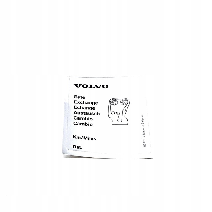 Eticheta pentru produse, Volvo, Hartie, Alb