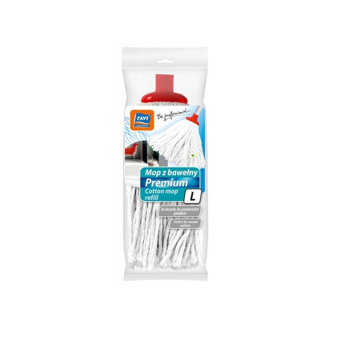 Rezerva mop, Ravi, Bumbac, Alb