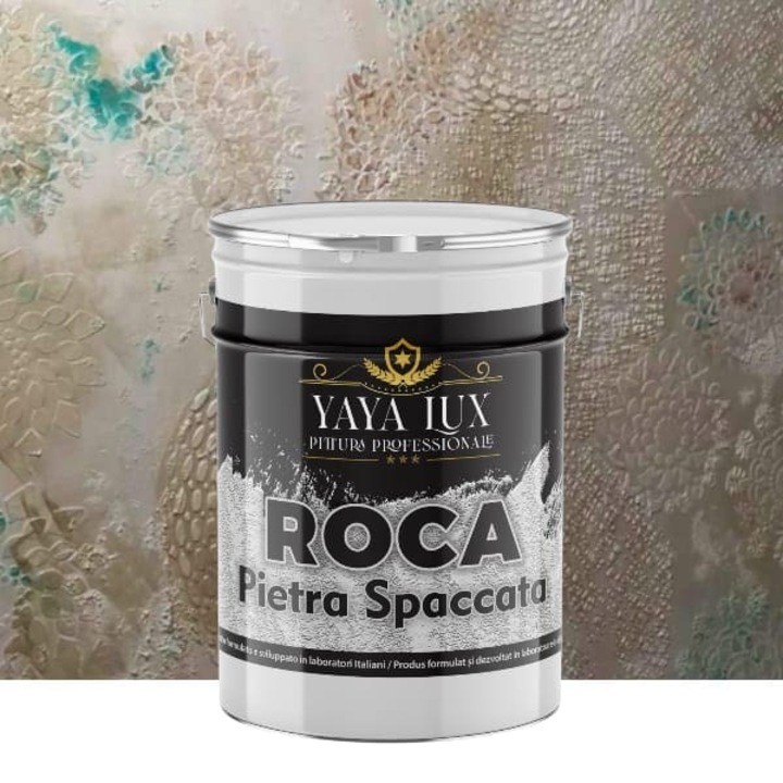 Tencuiala Decorativa Pietra Spaccata/Piatra Sparta, Roca, Alba pentru interior, 24 kg