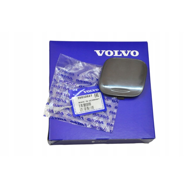 Vonóhorog burkolat, Hátsó lökhárító, V60, Volvo, fekete