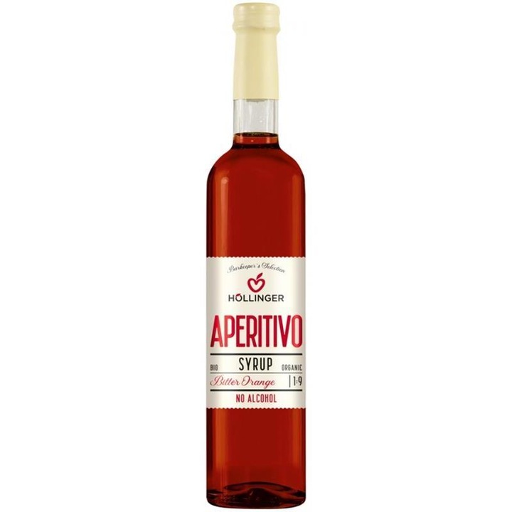 Sirop Aperitiv Bitter Orange Fara Alcool 1:9 Bio 500 mililitri Hollinger