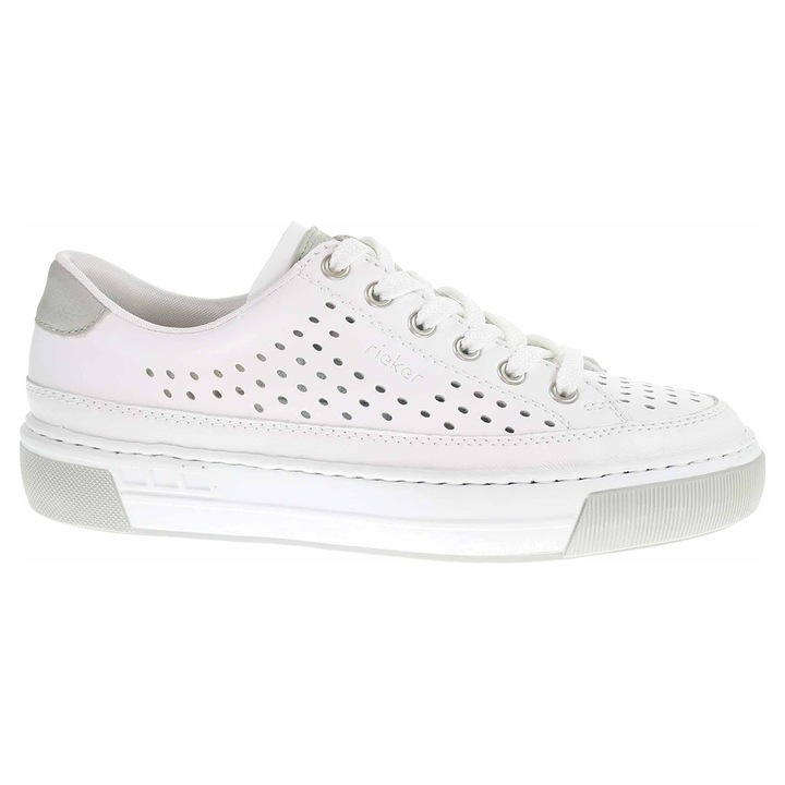 Ежедневни дамски обувки, Rieker, кожа, бели, 41