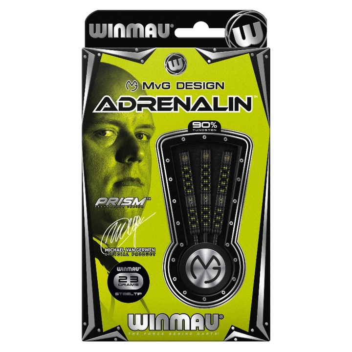 Комплект 3 дартса MVG Adrenalin, Winmau - Волфрам 90%