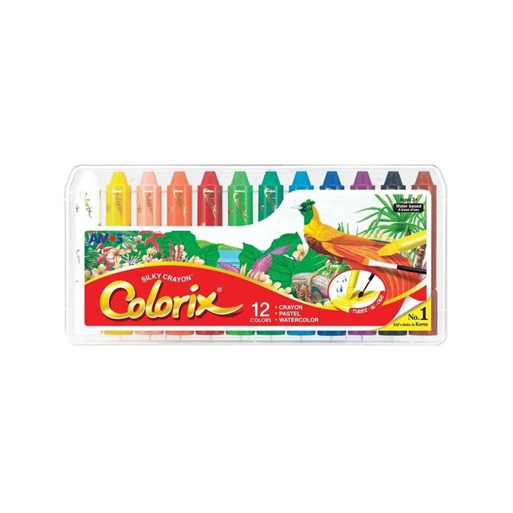 12 db viaszos színes ceruza AMOS, CRX5PC12 készlet