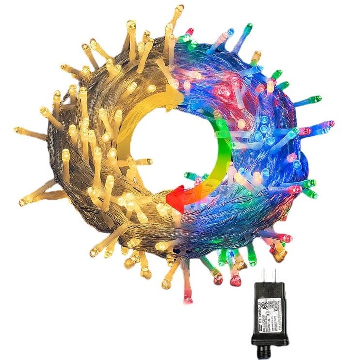 10 m távirányítható színes LED-füzér