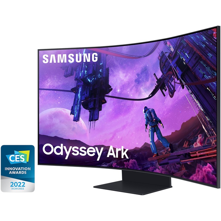 Монитор Gaming Samsung Odyssey Ark, Извит, 55", Quantum Mini LED, 165 Hz, Cockpit Mode