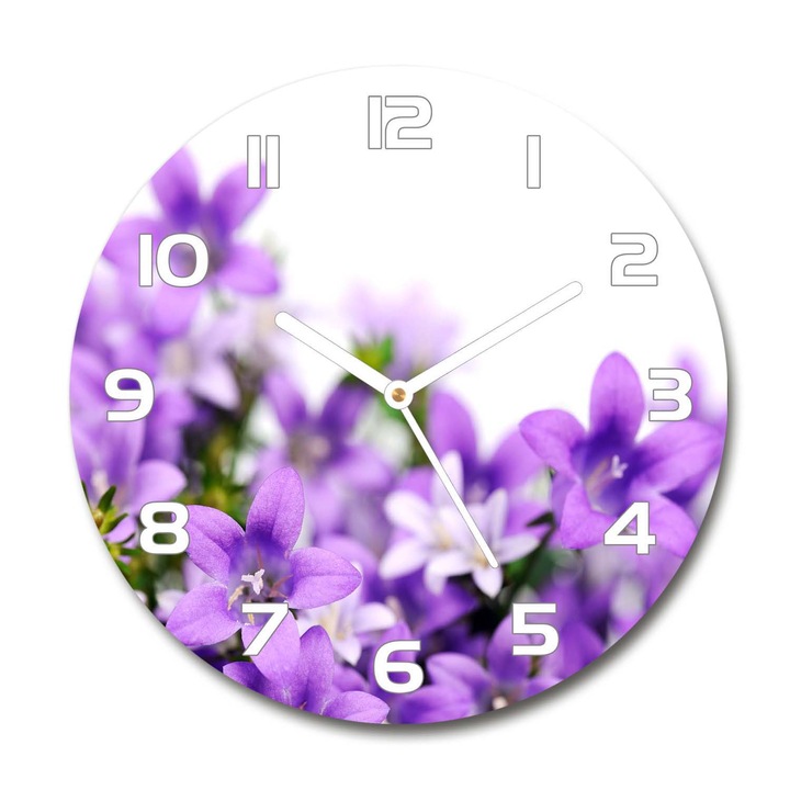 Ceas de perete. de sticla. purple bells purple. Violet. Rotund Ø30 cm. 61481460