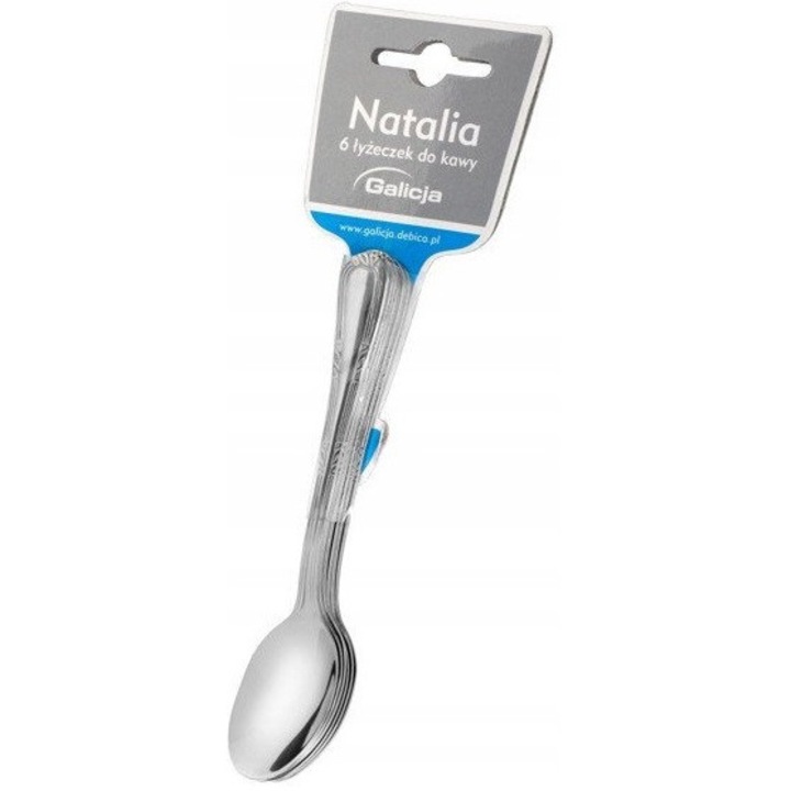 Desszertes kanál, Galicja, Kávéhoz, teához, 6 db, Ezüst