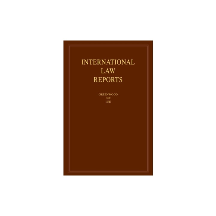 International Law Reports: Volume 191, Christopher Greenwood