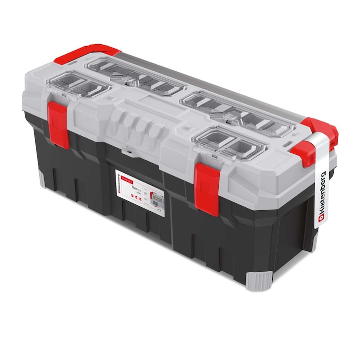 Cutie scule cu organizer, 75x30x30 cm, maner aluminiu, TITAN PLUS, Kistenberg