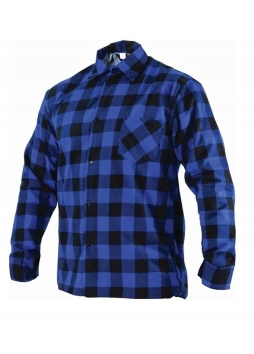 Camasa barbati, Stalco, Bumbac, Albastru/Negru