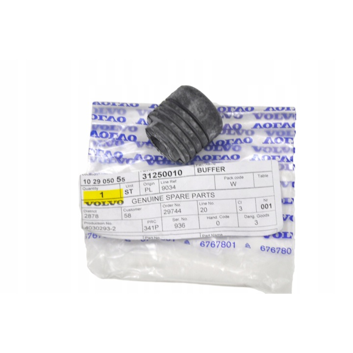 Motorháztető lökhárító lengéscsillapító C30/C70/S40/V40/V50, Volvo, fekete