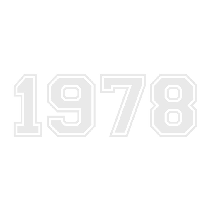 Sticker decorativ perete, auto si geam, Anul 1978, Alb, 40 cm