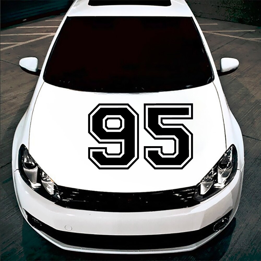 Printable 95 Sticker Sticker decorativ perete, auto si geam, Numarul 95, Negru, 30 cm - eMAG.ro