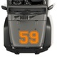 Sticker decorativ perete, auto si geam, Numarul 59, Portocaliu, 40 cm