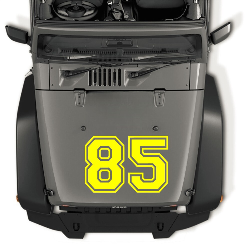 Sticker decorativ perete, auto si geam, Numarul 85, Galben, 50 cm - eMAG.ro