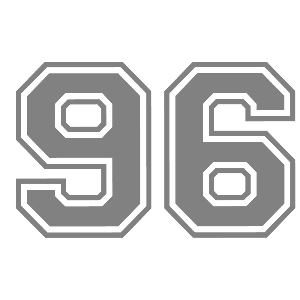 Sticker decorativ perete, auto si geam, Numarul 96, Gri, 30 cm - eMAG.ro