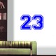 Sticker decorativ perete, auto si geam, Numarul 23, Albastru, 30 cm