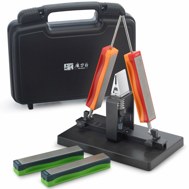 TAIDEA Szögvezetős élezőrendszer, 8 db gyémánt élezőlap, 4 finomsági fokozat (360/600/800/1000)