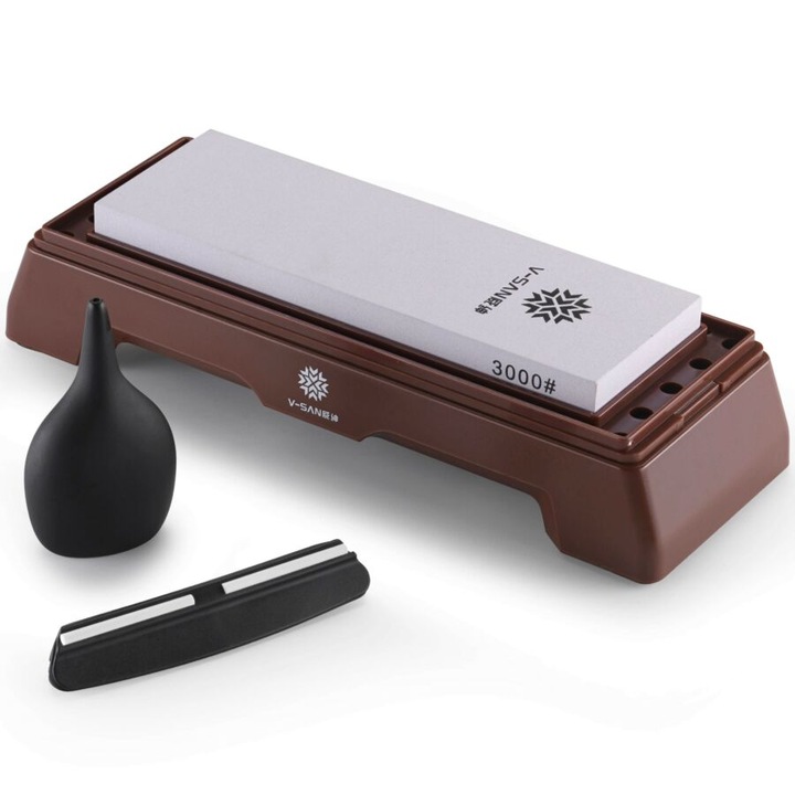 TAIDEA Fenőkő szett, 3000/10000, Extra finom/Ultra finom fenőkő (tartozék állvány, élszögtartó, vízcseppentő)