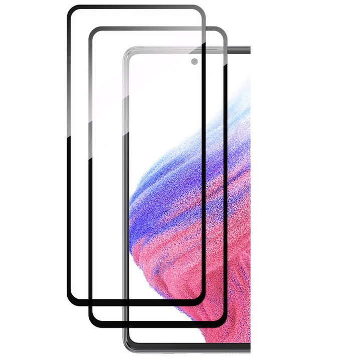 Set 2 folii protectie Case Friendly Wozinsky Full Glue Cover compatibil cu Samsung Galaxy A54 5G Black