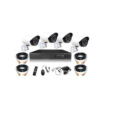 Система за наблюдение, 4 AHD видеокамери, DVR, 24 светодиода ...