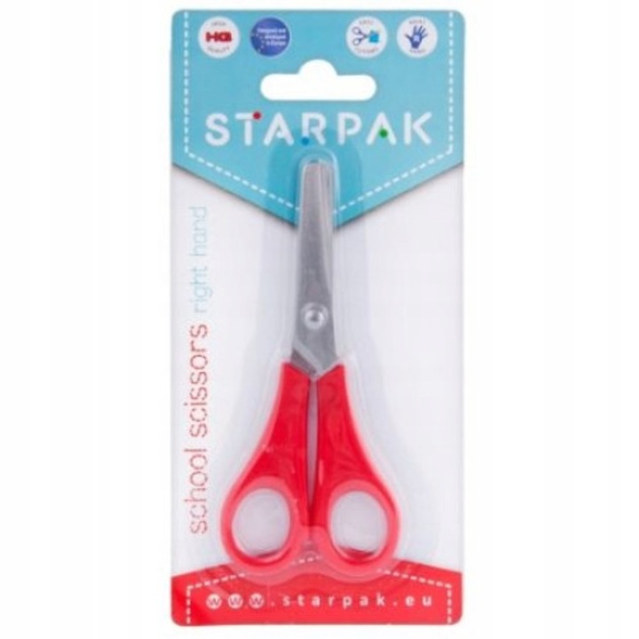 Olló, Starpark, Fém, 13,5 cm, Piros