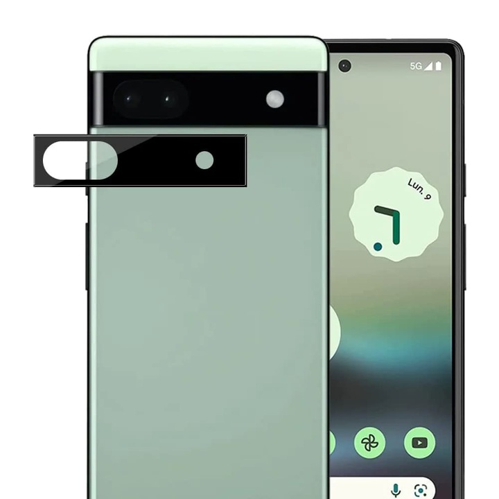 Kamerafólia Google Pixel 6a telefonhoz – Techsuit Full Camera Glass – fekete