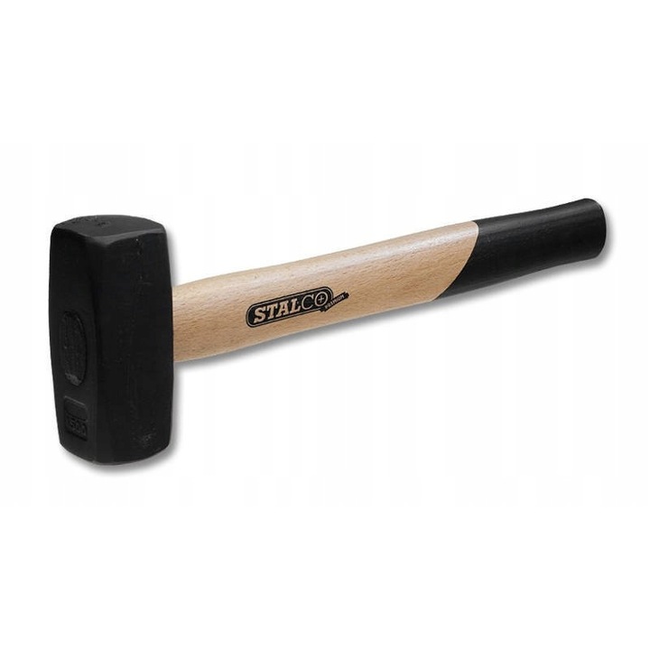 Falazókalapács, Stalco, Fa, 1500g, Fekete/Bézs
