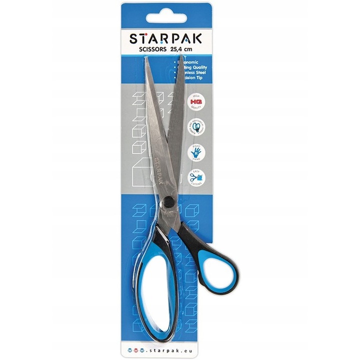 Foarfeca, Starpak, 25.5 cm, Inox, Albastru
