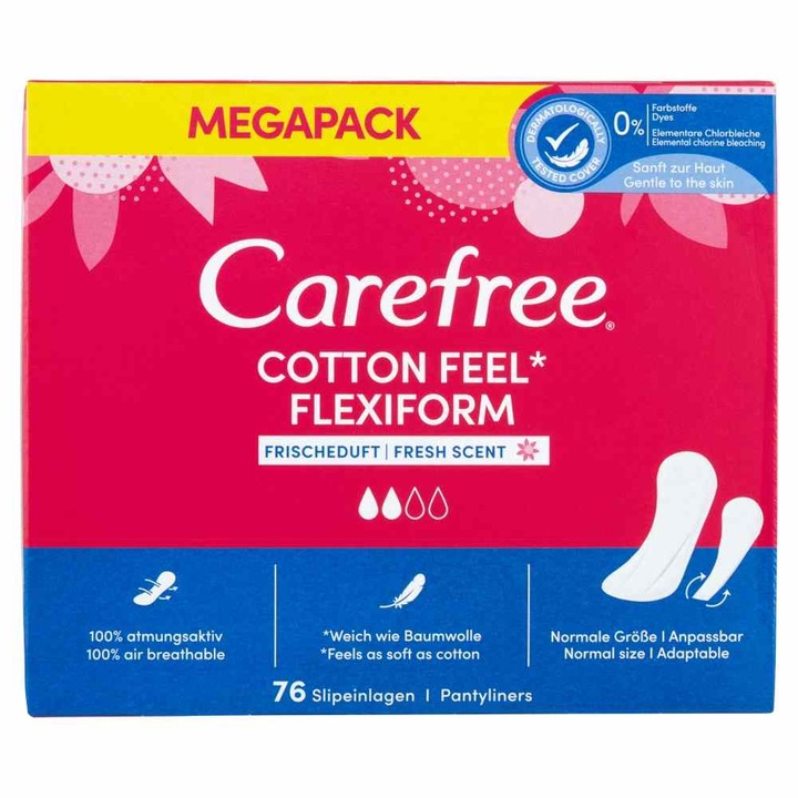 Дамски превръзки Carefree Cotton Flexiform Fresh, 76 бр