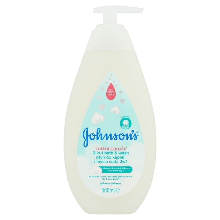 JOHNSON’S® Cottontouch™ 2 az 1-ben babafürdető és -tusfürdő, 500 ml