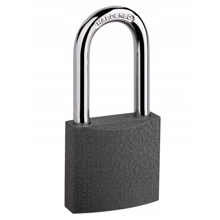 Lacat de blocare, LOB, Fonta, Gri/ Negru