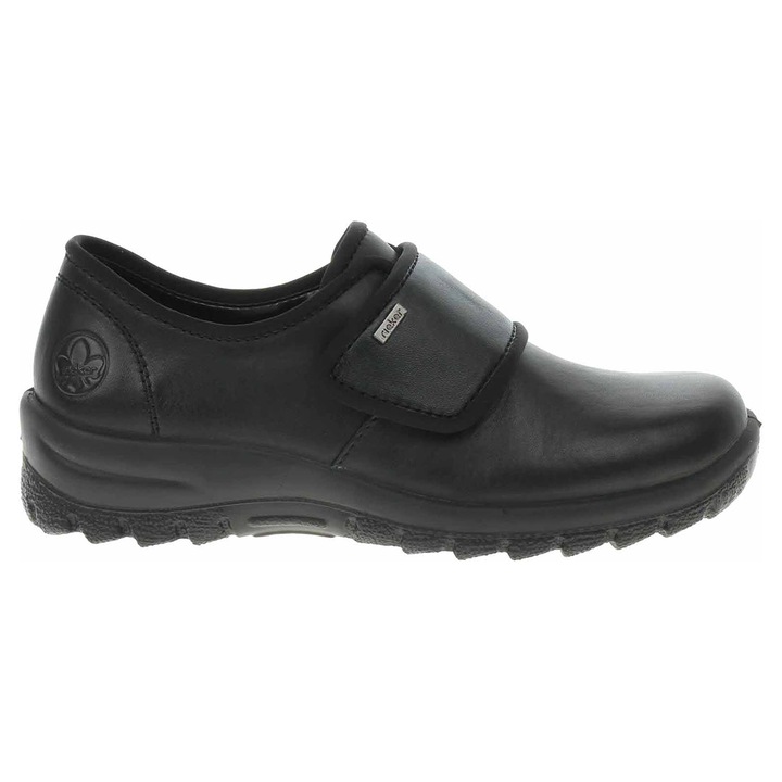 Дамски ежедневни обувки, Rieker, Кожени, Черни, Черен, 39